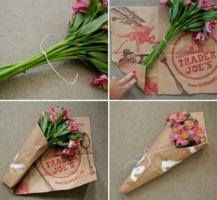 印刷されたクラフト紙の花のパッキング シート/ギフト包むことは環境に優しい広げます